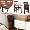 Set of 2 Folding Chair Padded Kitchen Dining Seat Portable Upholstered High Back