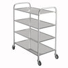 Stainless Steel Utility Cart 4 Tiers Kitchen Carts Serving Trolley Storage Cart
