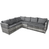 Rattan Garden Furniture Conservatory 8 Seater Corner Sofa Set with Coffee Table