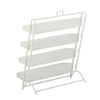 4-Layer Retail Shelve Shop Display Rack Metal Storage Stand Goods Showcase White