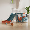 Kid Garden Swing Slide Climber Set Bus Driving Playset Basketball Playground Toy