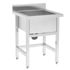 Commercial Catering Kitchen Stainless Steel Sink Wash Table Single Bowl Deep Pot