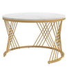 Nesting Coffee Table Set of 2 Living Room Marble Effects Side End Table w/Drawer