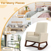 Modern Rocking Chair Upholstered Fabric Armchair Accent Glider Rocker Chair