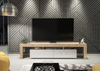 200cm I Modern TV Unit I Cabinet with Storage I Oak I High Gloss White Doors