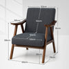 Modern Accent Chair Fabric Upholstered Lounge Chair Leisure Chair w/Cushions