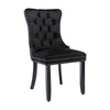 Set of 6 Velvet Dining Chairs with High Back Wooden Legs for Dining Room Kitchen