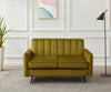 Velvet 2 Seater Sofa in Olive Green - Compact Ella range FREE & EASY DELIVERY