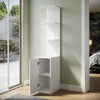 Corner Cabinet High Gloss Storage Shelves Bookcase White Floor Sideboards 160cm