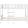 Bunk Bed White 80x200 Solid Wood Pine B6Z1