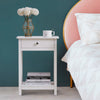 Narrow Sofa Side Bedside Table Cabinet Nightstand Storage Drawer Shelf Racking