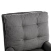 Lazy Chair with Footstool Relax Lounge Chair Accent Armchair Sofa Chair Grey