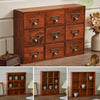 Retro Desktop Organizer Wall Storage Cabinet Cupboard Wooden Shelf Storage Box