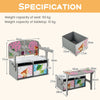 3-in-1 Kids Convertible Activity Bench Kids Table Chair Set Toddlers Toy Storage