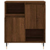 Swpsd Sideboard Buffet Cabinet 2 pcs Brown Oak Engineered Wood Side Cabinet T4U8