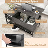 Lift Top Coffee Table Living Room Table w/ Storage Shelf-Grey