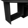 Black/ White Corner Computer Desk PC Laptop Table Book Shelves Home Study Office