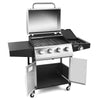 Deluxe Gas BBQ Grill Stainless Steel 4 Burner + 1 Side Outdoor Barbecue