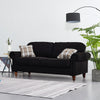 Luxury 2, 3 Seater Linen Fabric Couch Sofa Armchair with 2 Pillows Living Room