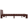 Bed Frame Dark Brown Solid Pine Wood 120x200 D7I8