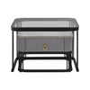 Nesting Coffee Table Side Table with Drawer High-Gloss Tabletop Square Set of 2