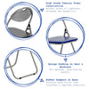 Folding Chairs Padded Faux Leather Studying Dining Office Event Chair White x4