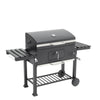 Rectangle BBQ Barbecue Steel Charcoal Grill Outdoor Patio Garden Smoker Wheeled
