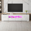 2M TV Unit Stand Cabinet w/LED Lights High Gloss Doors Entertainment Storage