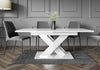 Extendable Table 140-180x80cm Kitchen White Gloss FAST FREE POSTAGE