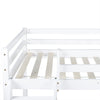 White 3FT Single Solid Pine Wood Loft Bed Frame High Sleeper Bunk Bed Cabin Bed