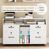 File Cabinet Mobile Lateral Filing Storage Organizer-White