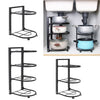 2-7 Tier Kitchen Saucepan Pan Lids Holder Storage Rack Cabinet Shelf Space Saver
