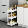 Kitchen Storage Stand Trolley Organiser Basket Fruit Vegetable Rack On Wheels