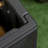 336L Garden Storage Box, Outdoor Furniture Organizer with Wheels Handle Black