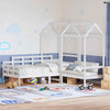 Day Bed and Set with Roof White 80x200 Solid Wood Pine P6H1