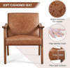 Yaheetech Armchair Sofa Accent PU Leather Chair Retro Lounge Chair