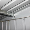 8 X 6FT Metal Garden Shed Tools Storage Apex Roof with Free Base Framework