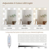 White Dressing VanityTable Makeup Desk with LED Mirror 5Drawers Charging Station