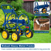 Garden Hose Reel Cart Outside Portable Water Hose Holder 4 Wheels Non-slip Grip
