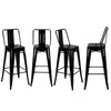 Industrial Metal Breakfast Bar Table Stools Cafe Bistro Bar Stool Dining Chairs