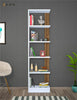 Pupis Space saving Shelf Bookcase (Walnut and White)