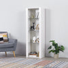 Modern Display Tall Cabinet Bookcase Shelving Units with LED Light 3 Glass Shelf