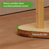 Bamboo Coat Stand Corner Clothes Rack Tree Hanger with 3 Storage Shelf