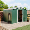 Metal Galvanized Steel Garden Shed Outdoor Bike Storage House Tool Sheds Roof