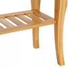 Slatted Natural Bamboo Wood Bathroom Shower Stool Bench Seat Shoe Rack Shelf