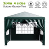 4x3m Heavy Duty Marquee Gazebo Waterproof Outdoor Garden Canopy Party Tent Green