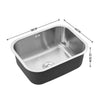 1.0 Sink 580x460x225mm Single Bowl Stainless Steel Kitchen Sink Undermount