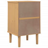 Bedside Cabinet SENJA Rattan Brown 40x35x65 Solid Wood Pine R9Z6