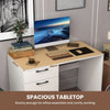 4 Drawers Computer Desk Modern Writing Desk Compact Laptop PC Table Workstation