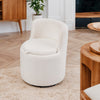 Beautiful White Teddy Swivel Cuddle Chair Accent Tub Armchair Sofa Storage Seat